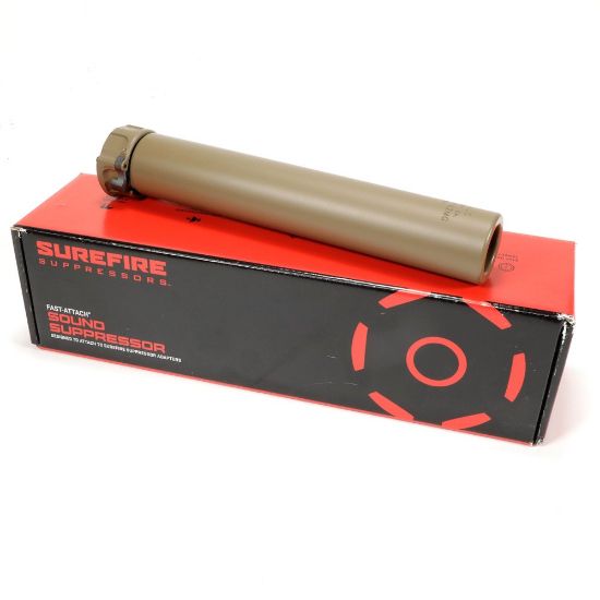 Picture of SUREFIRE 7.62MM/.308 MACHINE GUN M240 SOCOM FAST-ATTACH SUPPRESSOR TRAINER, FDE