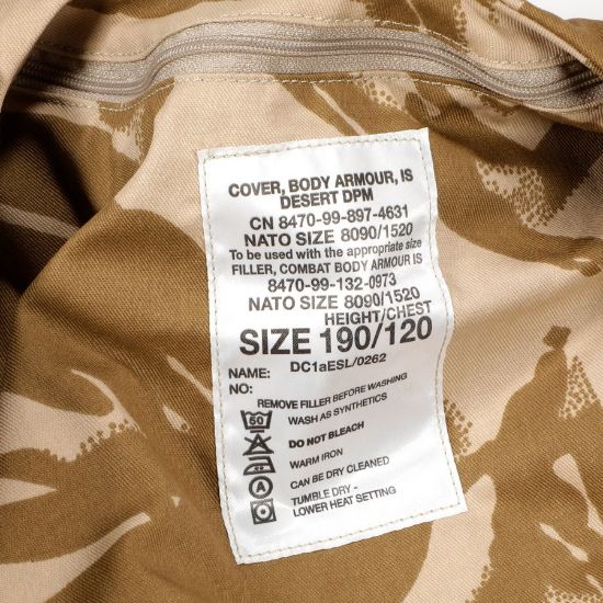 Picture of BRITISH DESERT CAMO SUMMER COMBAT VEST NEW, XL/XXL