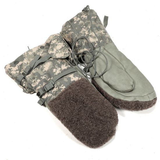 USGI ACU Camo Extreme Cold Weather Mittens, Size Large, AT-Digital, ECW, Gloves, Glove, PLT-BITFC, RTG Parts