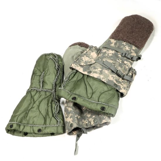 USGI ACU Camo Extreme Cold Weather Mittens, Size Large, AT-Digital, ECW, Gloves, Glove, PLT-BITFC, RTG Parts