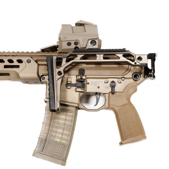 Picture of JMAC CUSTOMS SS-8RP 1913 FOLDING STOCK WITH RUBBER BUTTPAD, TAN