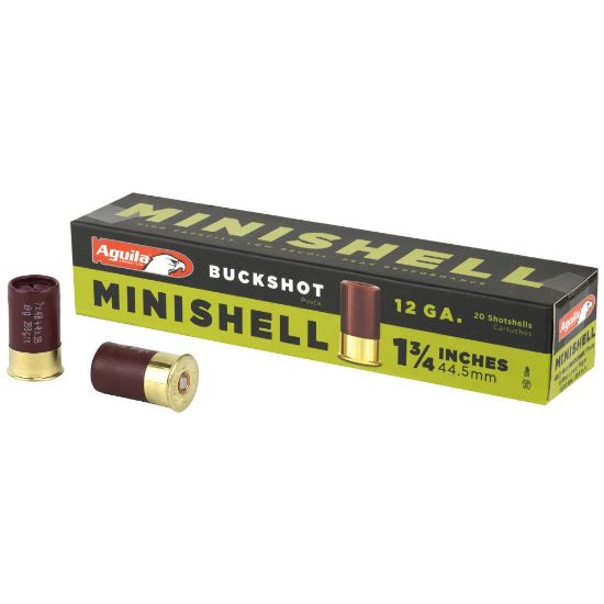 Picture of AGUILA MINISHELL 12GA 1.75 INCH 5/8OZ #1 & #4 BUCKSHOT MIX, 20RD BOX