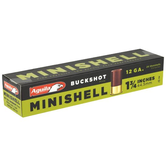 Picture of AGUILA MINISHELL 12GA 1.75 INCH 5/8OZ #1 & #4 BUCKSHOT MIX, 20RD BOX