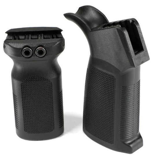 Picture of AR15 PISTOL GRIP WITH FORWARD RAIL GRIP, TYPE-2, BLACK, AC-UNITY