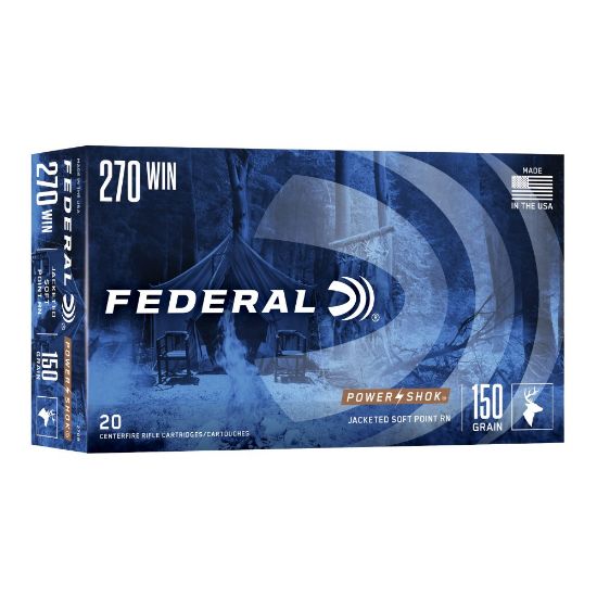 Picture of FEDERAL POWERSHOK 270 WINCHESTER 150GR JSP, 20RD/BOX
