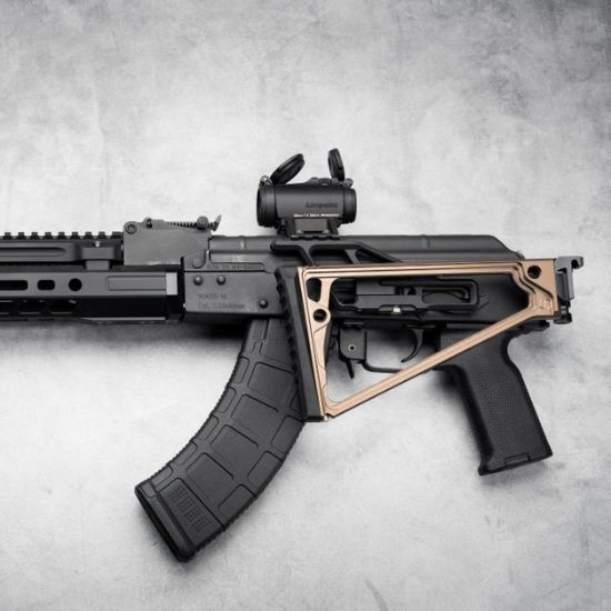 Picture of JMAC CUSTOMS TS-8P 1913 FOLDING STOCK WITH RUBBER BUTTPAD, TAN