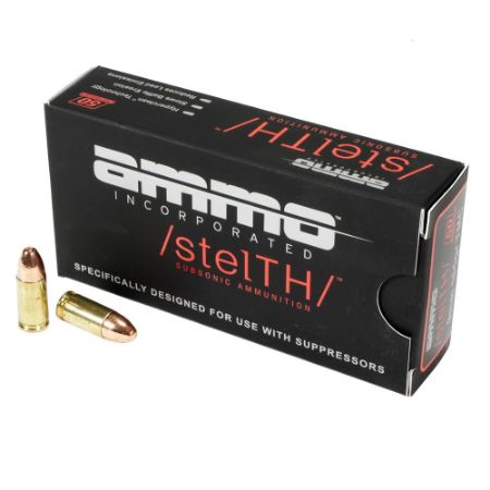 Picture of AMMO INC STELTH 9MM 165GR TMC, SUB-SONIC, 50RD BOX