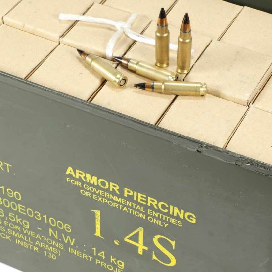 Picture of FN 5.7X28MM SS190 AP, BLACK TIP, ARMOR PIERCING, 50RD BOX