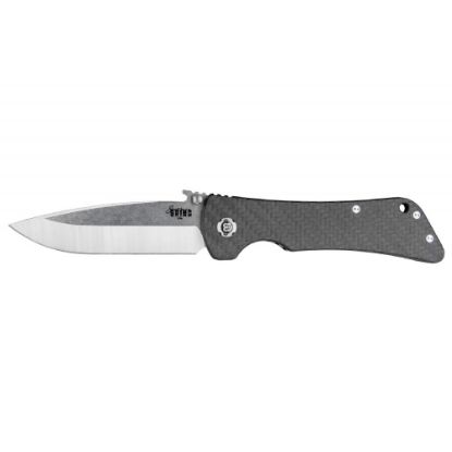 Picture of SOUTHERN GRIND BAD MONKEY FOLDING KNIFE 4" DROP POINT BLACK CARBON HANDLE