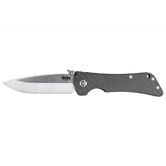 Picture of SOUTHERN GRIND BAD MONKEY FOLDING KNIFE 4" DROP POINT BLACK CARBON HANDLE