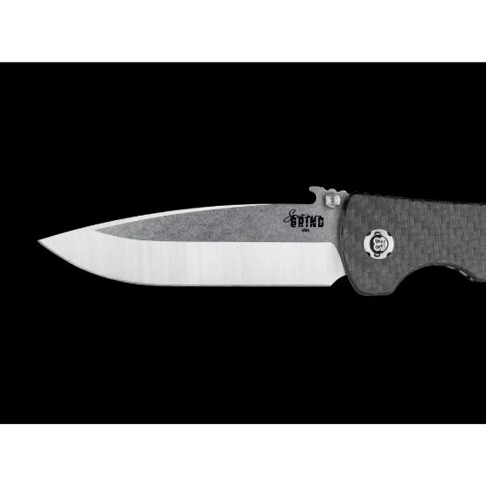 Picture of SOUTHERN GRIND BAD MONKEY FOLDING KNIFE 4" DROP POINT BLACK CARBON HANDLE