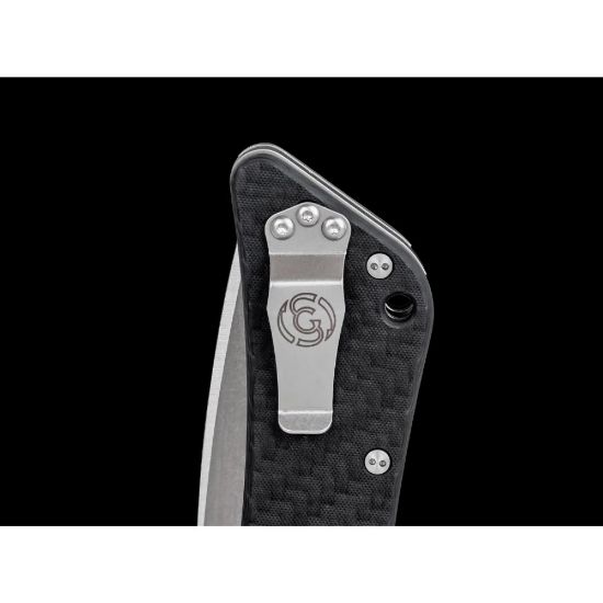 Picture of SOUTHERN GRIND BAD MONKEY FOLDING KNIFE 4" DROP POINT BLACK CARBON HANDLE
