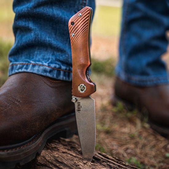 Picture of SOUTHERN GRIND SPIDER MONKEY FOLDING KNIFE 3.25" DROP POINT COPPER HANDLE