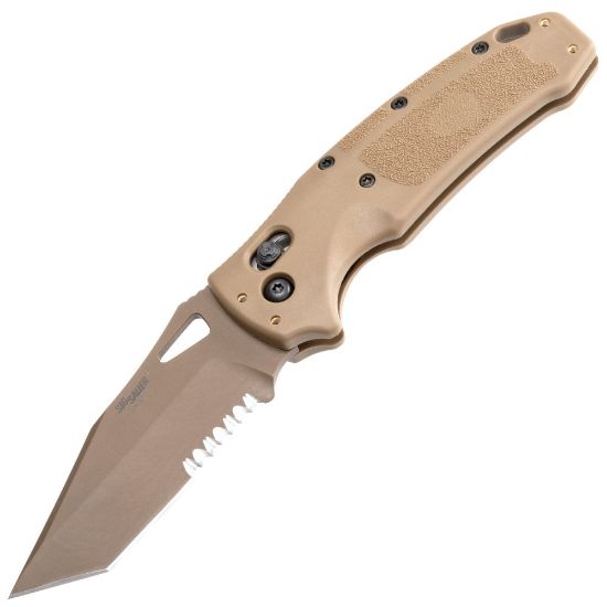 Picture of HOGUE K320 M17/M18 FOLDING KNIFE, TAN, TANTO POINT 3.5", PVD COYOTE TAN FINISH