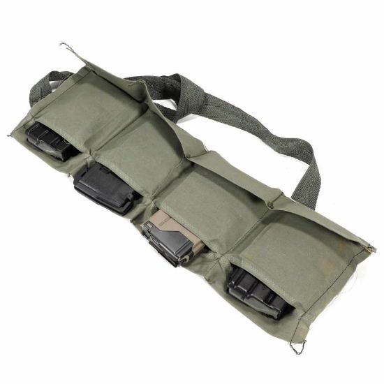 Picture of USGI 4-CELL BANDOLIER, NOS, HOLDS STRIPPER CLIPS OR AR/M14 MAGS