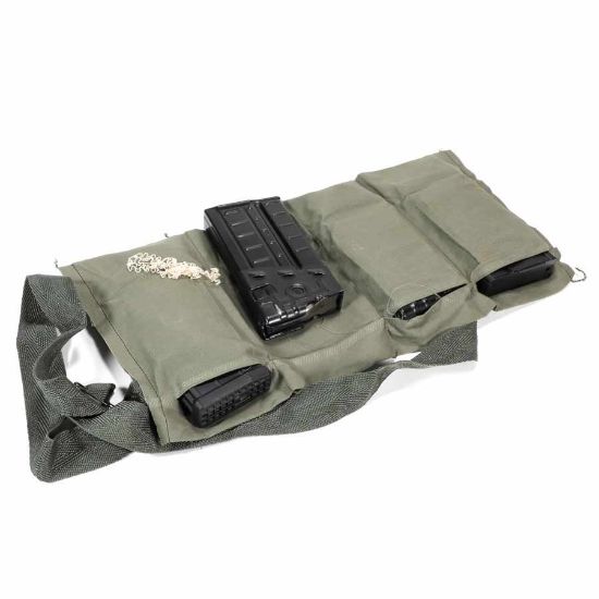 Picture of USGI 4-CELL BANDOLIER, NOS, HOLDS STRIPPER CLIPS OR AR/M14 MAGS