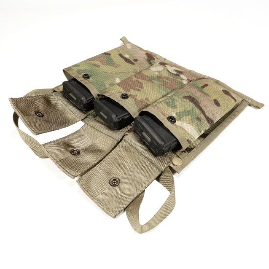 Combo USGI OCP Camo 3-Cell Mag Bandolier w/ Three Magpul PMAG AR15 30rd Magazines, All new parts, NOS, Molle, US Army Surplus, NSN 8465-01-580-1312, ALT-BANDOLIER-COMBO, RTG Parts