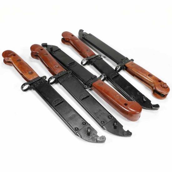 Picture of POLISH AKM TYPE 1 BAYONET, ORANGE BAKELITE GRIP, FITS STAMPED AK47 AKM AK74, G-VG