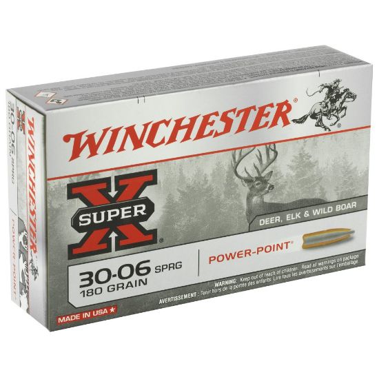 Picture of WINCHESTER SUPER-X 30-06 SPRINGFIELD 180GR JACKETED POWER POINT, 20RD BOX