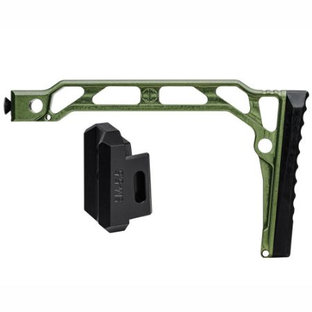 Picture of JMAC CUSTOMS SS-8RP WITH RUBBER BUTTPAD FOR 5.5MM FOLDING AK, GREEN