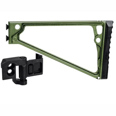 Picture of JMAC CUSTOMS TS-8P 1913 FOLDING STOCK WITH RUBBER BUTTPAD, GREEN