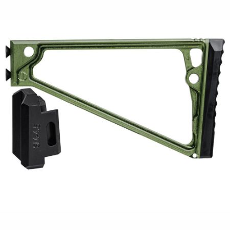 Picture of JMAC CUSTOMS TS-8P WITH RUBBER BUTTPAD FOR 4.5MM FOLDING AK, GREEN