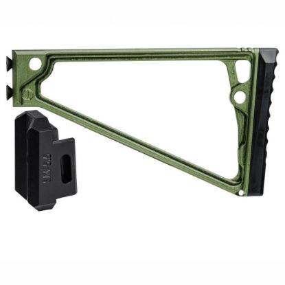 Picture of JMAC CUSTOMS TS-8P WITH RUBBER BUTTPAD FOR 5.5MM FOLDING AK, GREEN