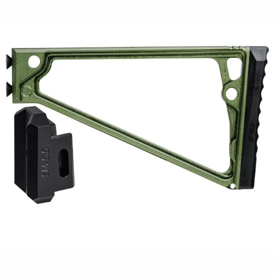 Picture of JMAC CUSTOMS TS-8P WITH RUBBER BUTTPAD FOR 5.5MM FOLDING AK, GREEN