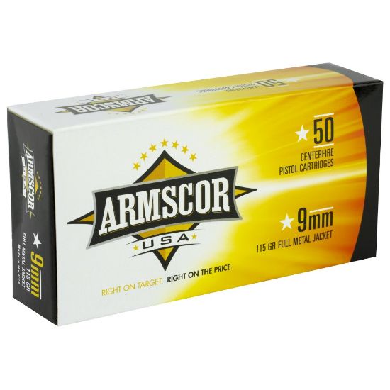 Picture of ARMSCOR 9MM 115GR FMJ, 50RD/BOX