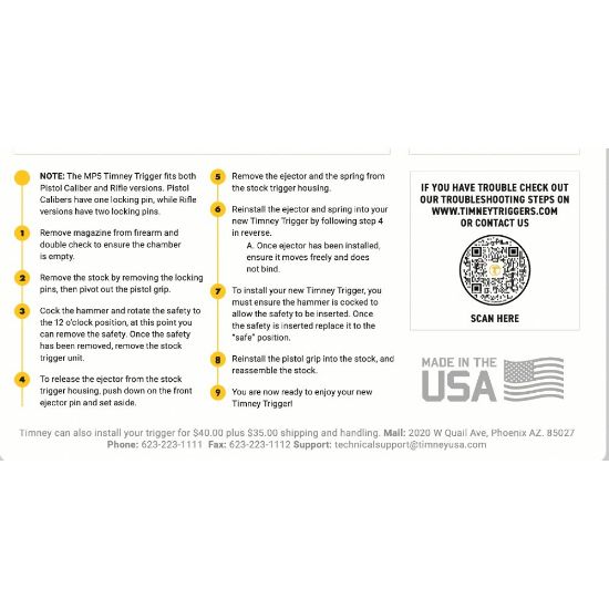 Picture of TIMNEY HK MP5 TWO STAGE TRIGGER 