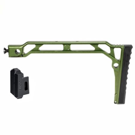 Picture of JMAC CUSTOMS SS-9RP WITH RUBBER BUTTPAD FOR 5.5MM FOLDING AK, GREEN