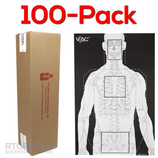 Picture of 100-PACK OF VTAC-P, VIKING TACTICS DOUBLE SIDED ADVANCED TRAINING TARGET, 23x35", ACTION TARGET