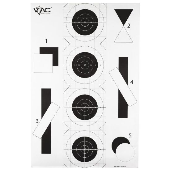 Picture of 100-PACK OF VTAC-P, VIKING TACTICS DOUBLE SIDED ADVANCED TRAINING TARGET, 23x35", ACTION TARGET