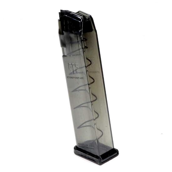 Picture of ETS GLOCK 9MM 22RD CARBON SMOKE MAGAZINE, MODEL 17 19 26 34