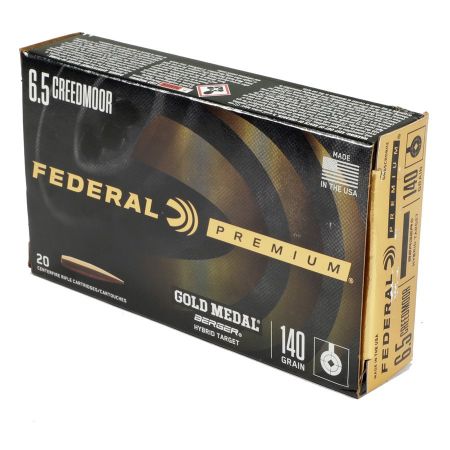 Picture of FEDERAL GOLD MEDAL 6.5 CREEDMOOR 140GR BERGER HYBRID TARGET, 140GR, 20RD / BOX