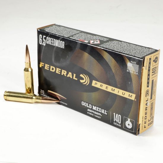 Picture of FEDERAL GOLD MEDAL 6.5 CREEDMOOR 140GR BERGER HYBRID TARGET, 140GR, 20RD / BOX