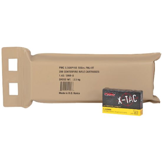Picture of PMC BRONZE 556NATO 55GR BATTLE PACK, 10 BOXES, 200 ROUNDS