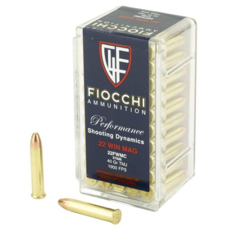 Picture of FIOCCHI 22WMR 40GR FMJ, 50RD/BOX