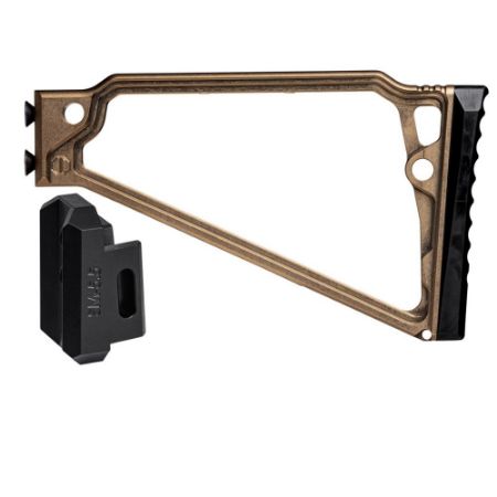 Picture of JMAC CUSTOMS TS-8RP FOLDING STOCK WITH RUBBER BUTTPAD FOR 5.5MM FOLDING AK, TAN