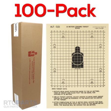 Picture of 100-PACK OF 25 METER M16A2 ZEROING TARGETS, HEAVY TAGBOARD PAPER, ACTION TARGET