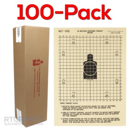 Picture of 100-PACK OF 25 METER M16A2 ZEROING TARGETS, HEAVY TAGBOARD PAPER, ACTION TARGET