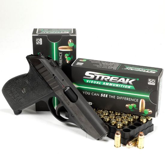 Picture of AMMO INC STREAK 380ACP 100GR TMC, NON-INCENDIARY TRACER, GREEN, 50RD BOX