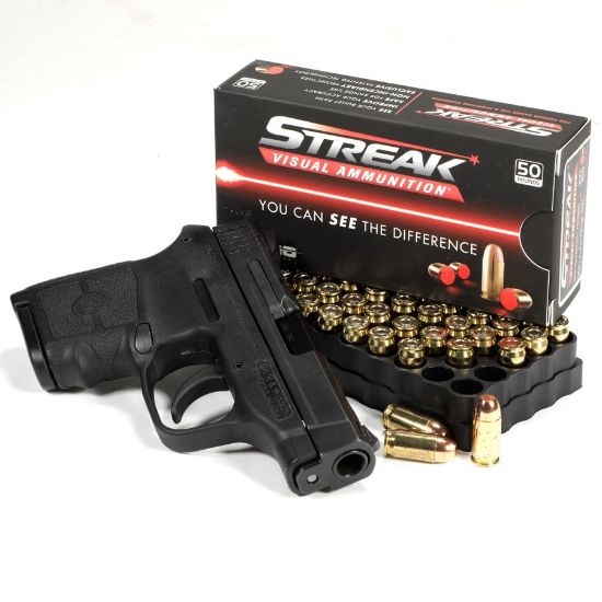 Picture of AMMO INC STREAK 380ACP 100GR TMC, NON-INCENDIARY TRACER, RED, 50RD BOX