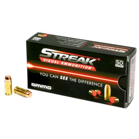 Picture of AMMO INC STREAK 40SW 180GR TMC, NON-INCENDIARY TRACER, RED, 50RD BOX