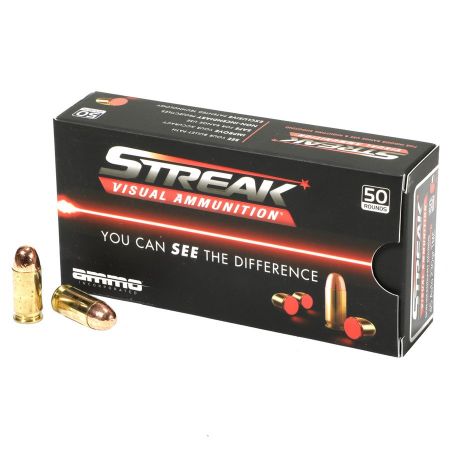 Picture of AMMO INC STREAK 45ACP 230GR TMC, NON-INCENDIARY TRACER, RED, 50RD BOX