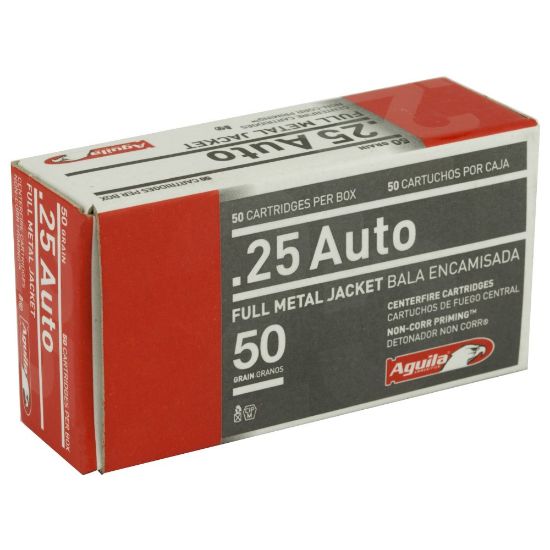 Picture of AGUILA 25ACP 50GR FMJ, 50RD BOX