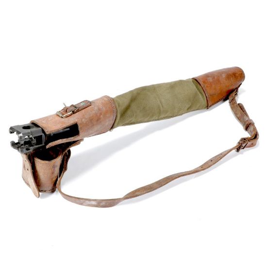 Picture of BELGIAN SURPLUS LEATHER AND CANVAS MACHINE GUN BARREL CASE