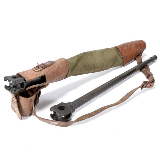 Picture of BELGIAN SURPLUS LEATHER AND CANVAS MACHINE GUN BARREL CASE