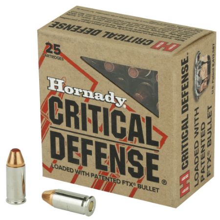 Picture of HORNADY CRITICAL DEFENSE 32ACP 60GR FTX FLEXTIP, 25RD BOX