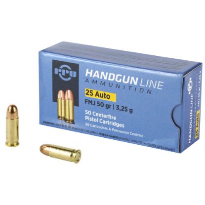 Picture of PRVI PARTIZAN 25 ACP 50GR FMJ, 50RD BOX